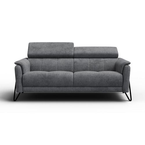Canapé 3 Places Roden, Tissu Gris Foncé