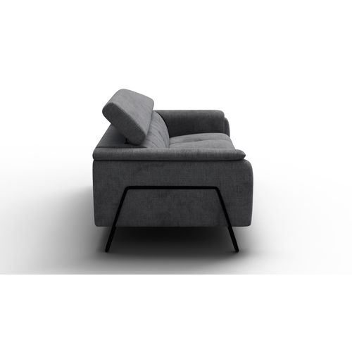 Canapé 3 Places Roden, Tissu Gris Foncé