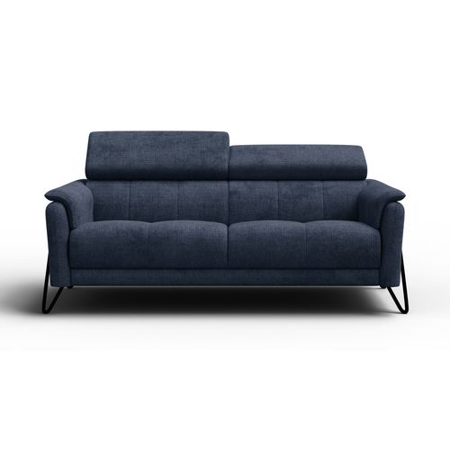 Canapé 3 Places Roden, Tissu Bleu Marine