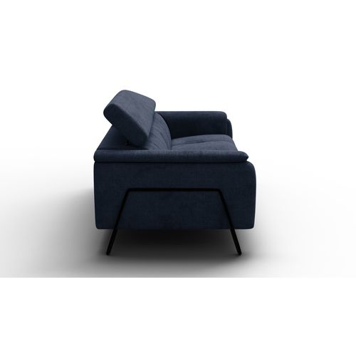 Canapé 3 Places Roden, Tissu Bleu Marine