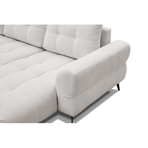 Canapé D'angle 4 Places Salvini, Tissu Ecru