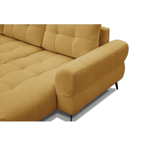 Canapé D'angle 4 Places Salvini, Tissu Miel
