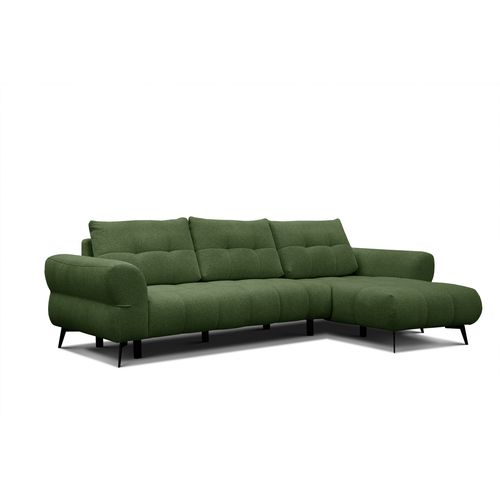 Canapé D'angle 4 Places Salvini, Tissu Vert