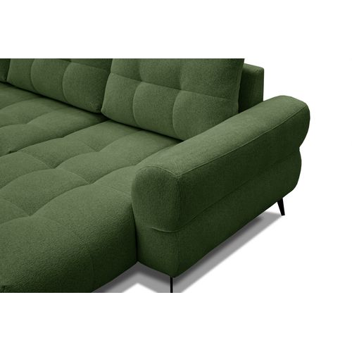 Canapé D'angle 4 Places Salvini, Tissu Vert