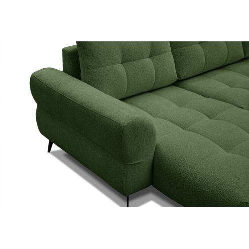 Canapé D'angle 4 Places Salvini, Tissu Vert