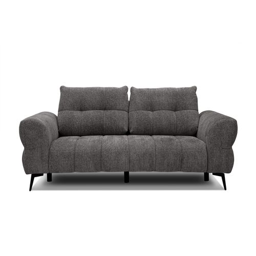 Canapé 2,5 Places Salvini, Tissu Gris Foncé