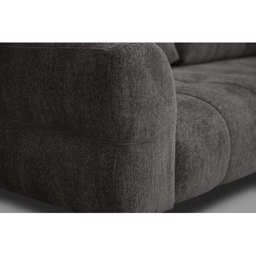 Canapé 2,5 Places Salvini, Tissu Gris Foncé