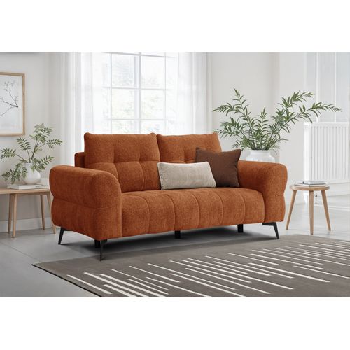 Canapé 2,5 Places Salvini, Tissu Orange