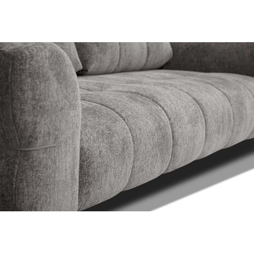 Canapé 3 Places Salvini, Tissu Gris Chaud