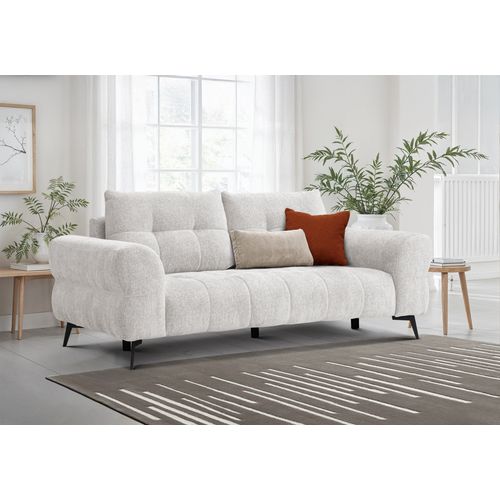 Canapé 3 Places Salvini, Tissu Ecru