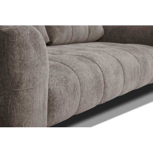 Canapé 3 Places Salvini, Tissu Beige Foncé