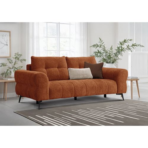 Canapé 3 Places Salvini, Tissu Orange