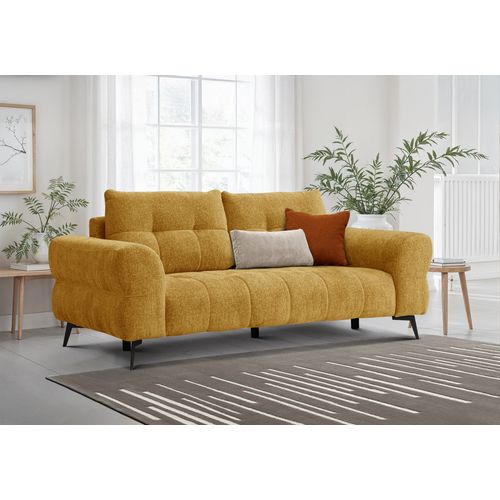 Canapé 3 Places Salvini, Tissu Miel