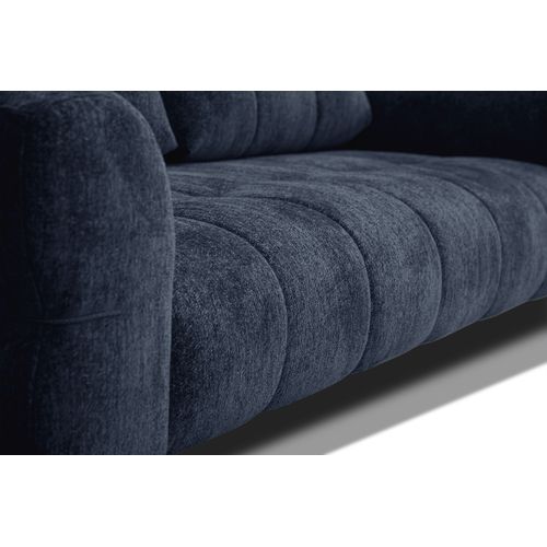 Canapé 3 Places Salvini, Tissu Bleu Marine