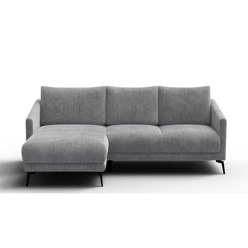 Canapé D'angle Gauche 3 Places Vilt, Tissu Gris Clair
