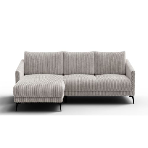 Canapé D'angle Gauche 3 Places Vilt, Tissu Blanc