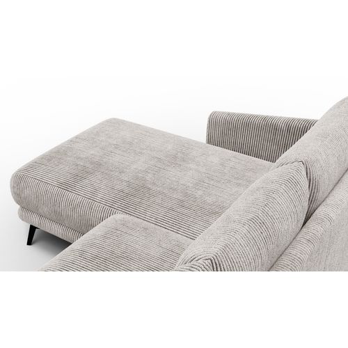 Canapé D'angle Gauche 3 Places Vilt, Tissu Blanc