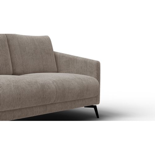 Canapé 2 Places Vilt, Tissu Taupe