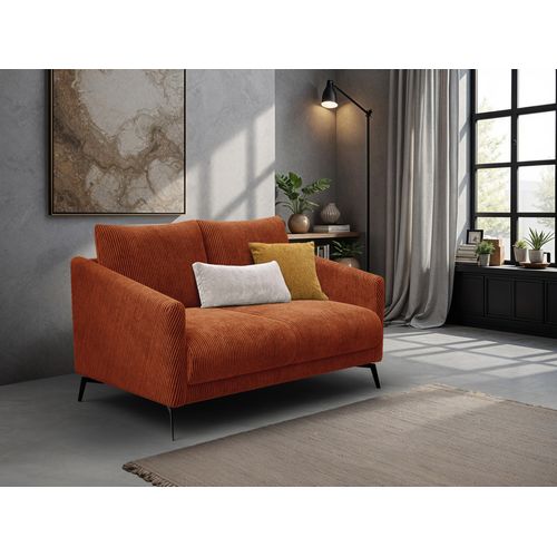 Canapé 2 Places Vilt, Tissu Orange