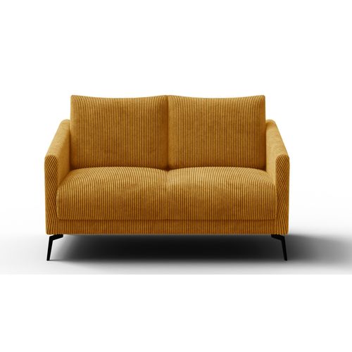 Canapé 2 Places Vilt, Tissu Jaune Foncé