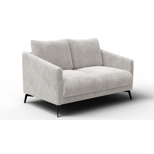 Canapé 2 Places Vilt, Tissu Blanc