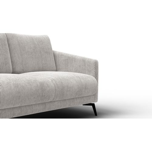 Canapé 2 Places Vilt, Tissu Blanc