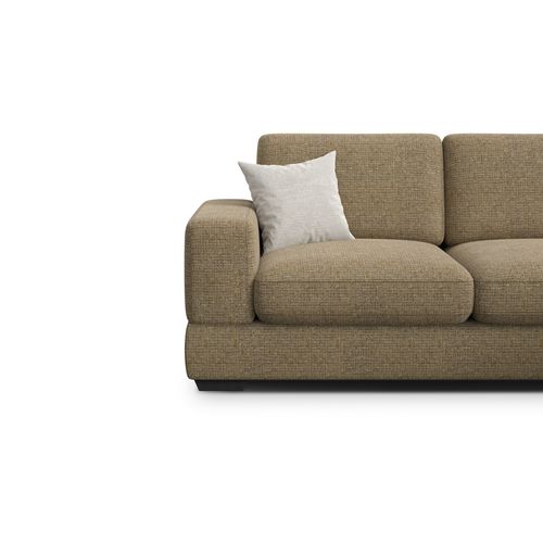 Canapé D'angle Droit 4 Places Otto, Tissu Taupe