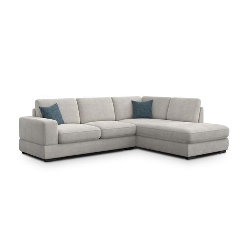 Canapé D'angle Droit 5 Places Otto, Tissu Crème