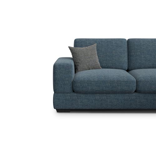 Canapé D'angle Droit 5 Places Otto, Tissu Bleu Marine