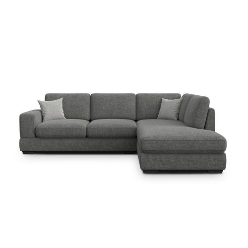 Canapé D'angle Droit 5 Places Otto, Tissu Anthracite