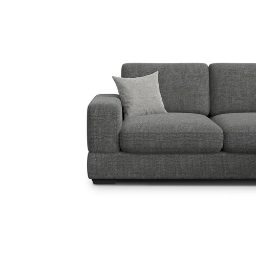 Canapé D'angle Droit 5 Places Otto, Tissu Anthracite