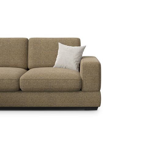 Canapé D'angle Gauche 4 Places Otto, Tissu Taupe