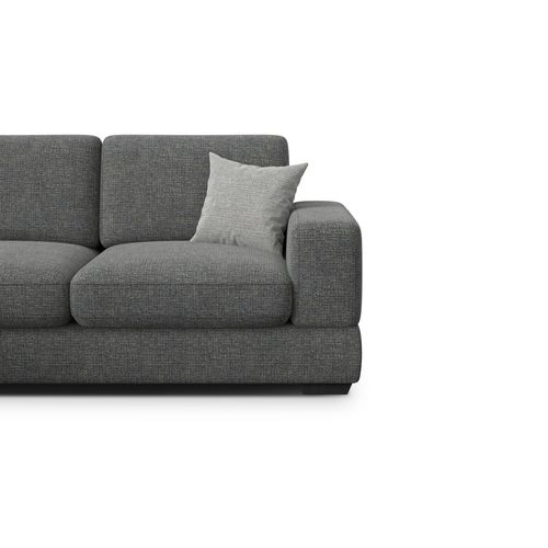 Canapé D'angle Gauche 4 Places Otto, Tissu Anthracite