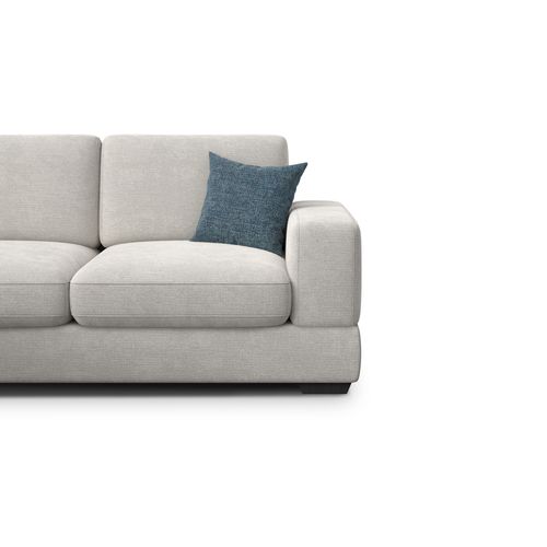 Canapé D'angle Gauche 5 Places Otto, Tissu Crème