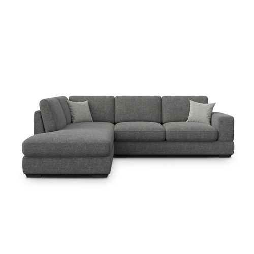 Canapé D'angle Gauche 5 Places Otto, Tissu Anthracite