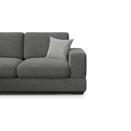 Canapé D'angle Gauche 5 Places Otto, Tissu Anthracite