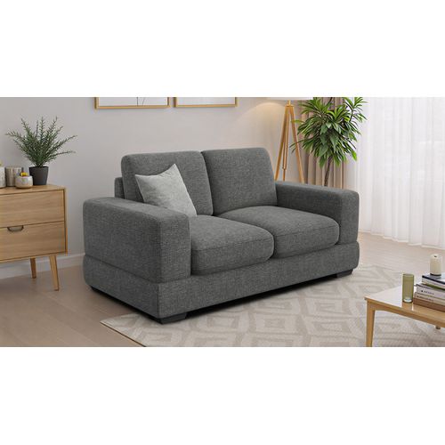 Canapé 2 Places Otto, Tissu Anthracite