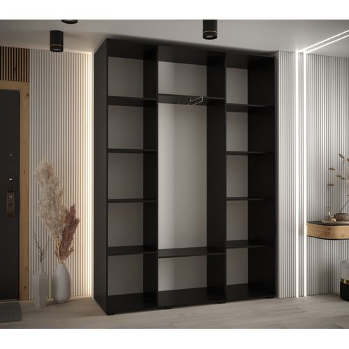 Armoire Lanko 2 à Portes Coulissantes 235,2/160/45 3 Portes (noir/noir)