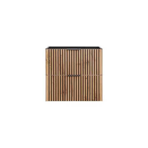 Meuble Sous Vasque à Suspendre Xilonoir Chêne 60 Cm