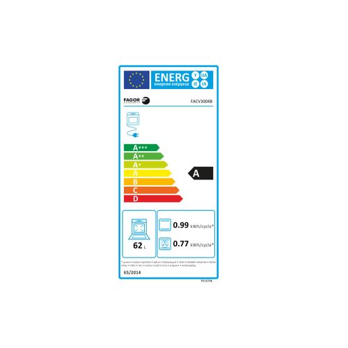 Cuisinière Vitrocéramique 62l 4 Feux Blanc - Facv3004b