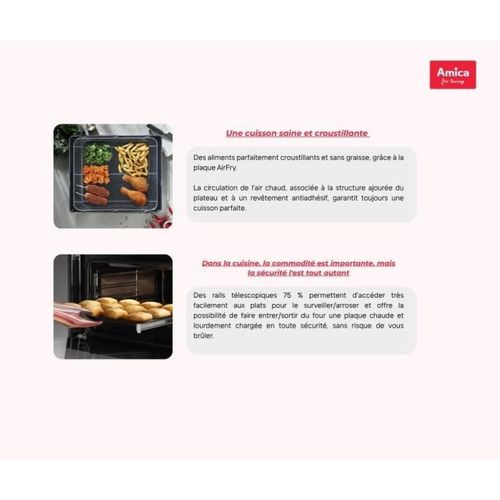 Cuisiniere Vitrocéramique - Acv6003rn - 4 Feux - 1500 W - 60 Cm - Noir