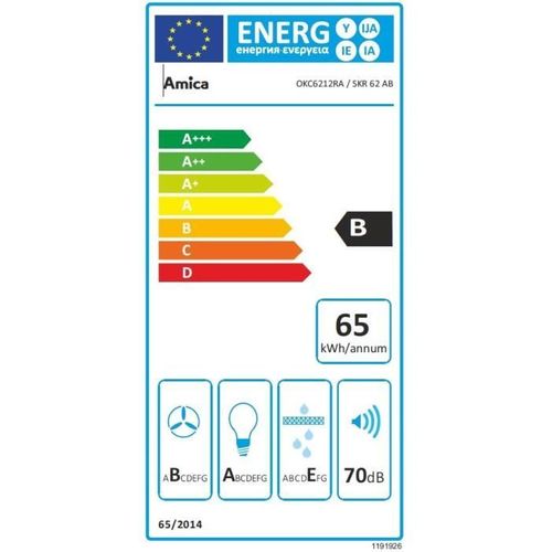 Hotte Retro Décorative Murale - Okc6212ra - 76/104 X 60 X 50 Cm - Noir