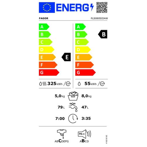 Lave-linge Séchant 8 kg / 5kg - Fls0805idaw