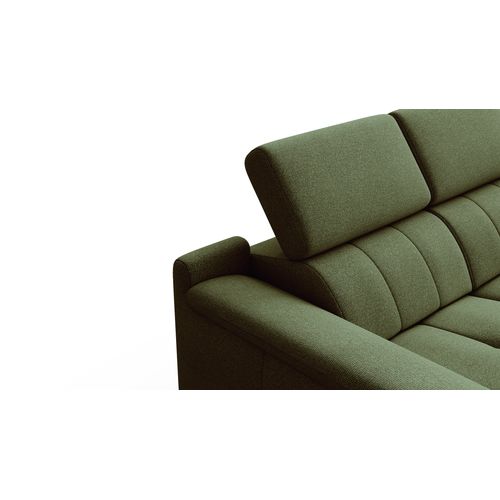 Canapé Droit Avec 2 Relax Électriques Tissu Olive - Fiero