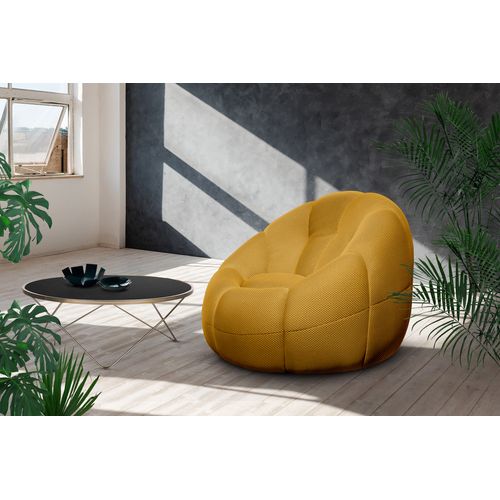 Fauteuil Tissu Jaune - Figo