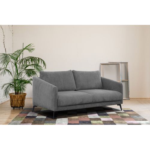 Canapé 2,5 Places Vilt, Tissu Gris Foncé