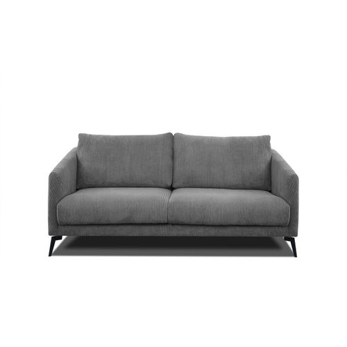 Canapé 2,5 Places Vilt, Tissu Gris Foncé