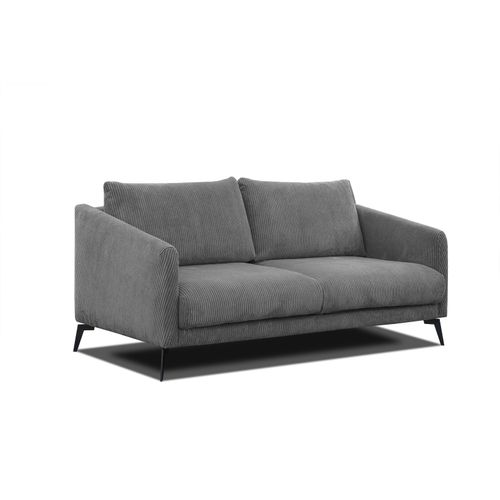 Canapé 2,5 Places Vilt, Tissu Gris Foncé