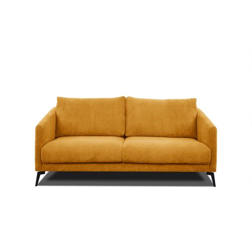 Canapé 2,5 Places Vilt, Tissu Jaune Foncé