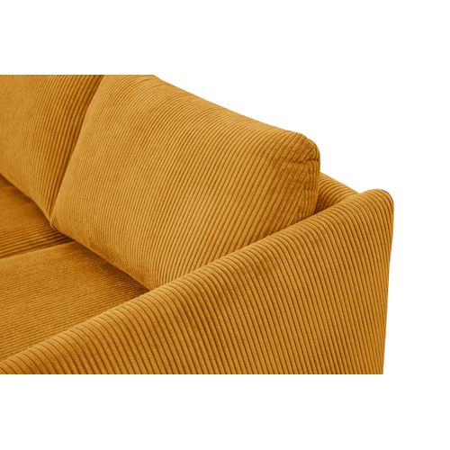 Canapé 2,5 Places Vilt, Tissu Jaune Foncé